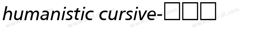 humanistic cursive字体转换